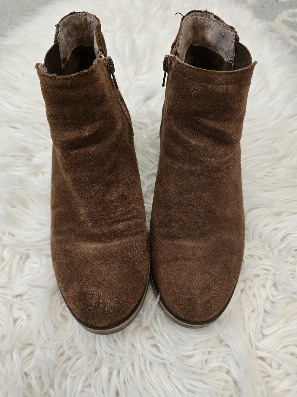 Kensie Brown Suede Chelsea Ankle Booties - Picture 2 of 6